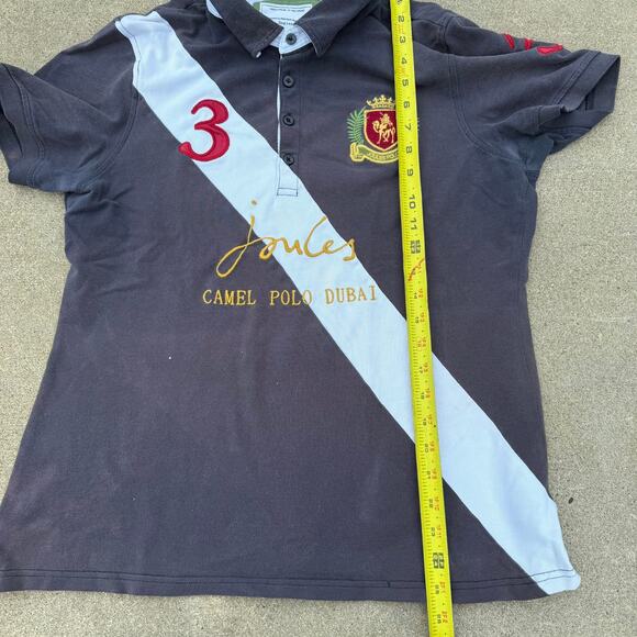 Joules Camel Polo Dubai Equestrian Shirt Brown Size Approx L - Picture 7 of 8
